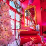 Pink holiday theme at layer cake Nashville